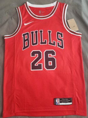 NBA 26 Korver Chicago Bulls Maillot Rouge